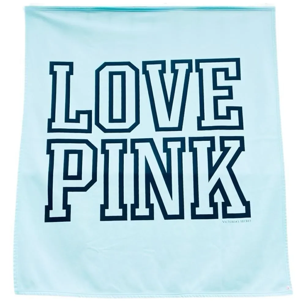 Victoria’s Secret PINK Stadium Blanket Light Blue